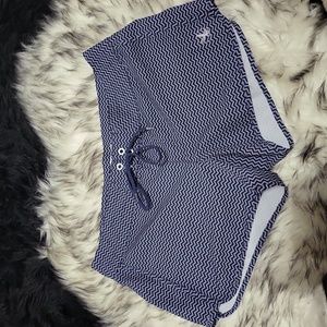 WOMENS CARVE DESIGN SWIM TRUNKS BLUE AND WHITE SIZE 4